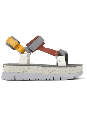 Camper Leren haksandalen grijs/lichtbruin/wit