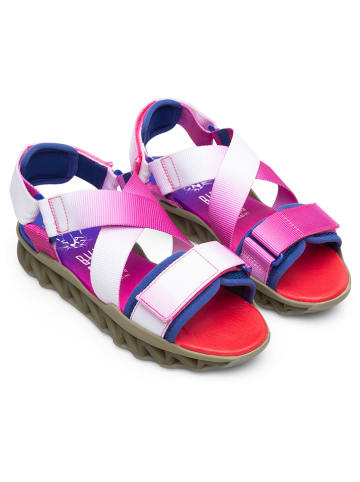 Camper Sandalen in Weiß/ Rosa/ Blau
