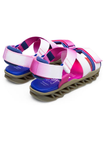 Camper Sandalen in Weiß/ Rosa/ Blau