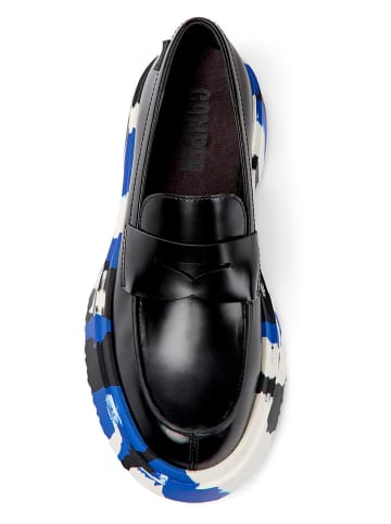 Camper Leder-Mokassins in Schwarz