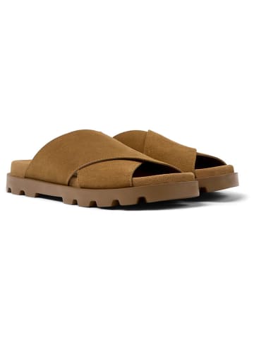 Camper Leder-Pantoletten in Braun