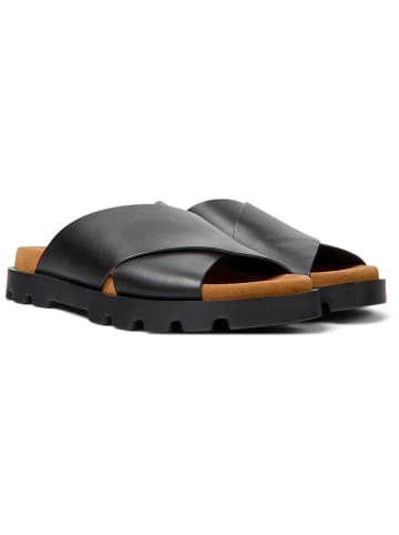 Camper Leren instappers zwart
