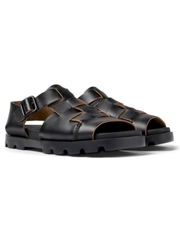Camper Leder-Sandalen in Schwarz