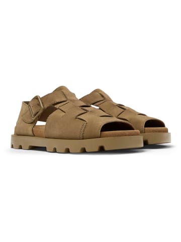Camper Leder-Sandalen in Hellbraun