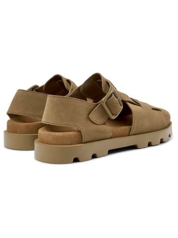 Camper Leder-Sandalen in Hellbraun