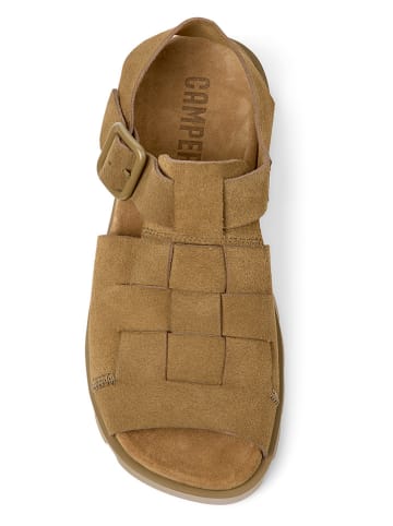Camper Leder-Sandalen in Hellbraun
