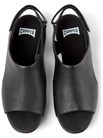 Camper Leren sleehaksandalen zwart