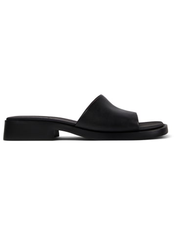 Camper Leder-Pantoletten in Schwarz