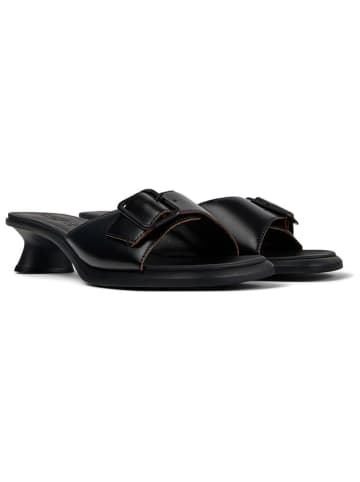 Camper Leder-Pantoletten in Schwarz