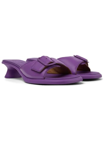 Camper Leder-Pantoletten in Lila