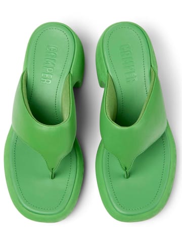 Camper Leder-Zehentrenner in Grün
