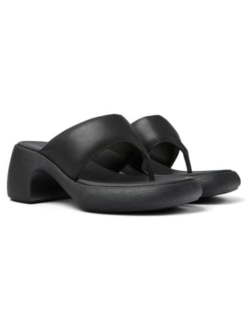 Camper Leder-Zehentrenner in Schwarz