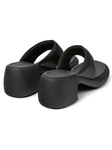 Camper Leren teenslippers zwart