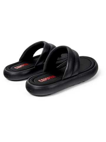 Camper Leder-Zehentrenner in Schwarz