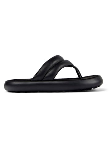Camper Leder-Zehentrenner in Schwarz
