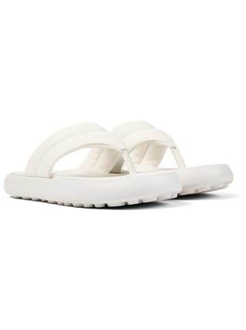 Camper Leren teenslippers wit