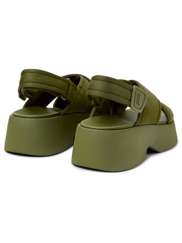 Camper Sandały w kolorze khaki na obcasie