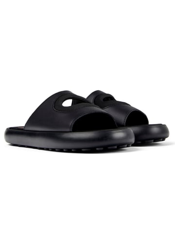Camper Leder-Pantoletten in Schwarz