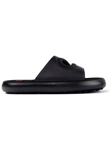 Camper Leder-Pantoletten in Schwarz