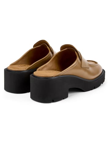 Camper Leren clogs lichtbruin