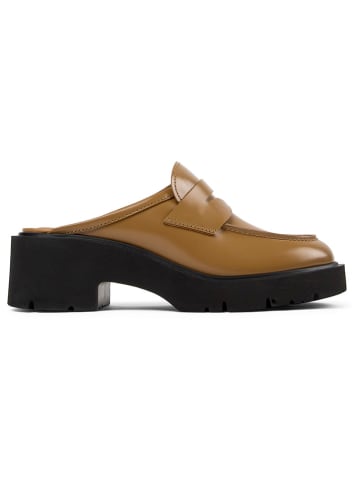 Camper Leren clogs lichtbruin