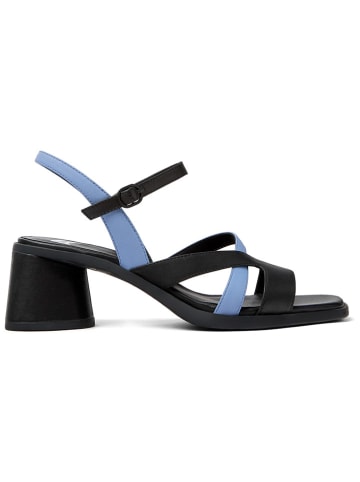 Camper Leren haksandalen zwart/lichtblauw