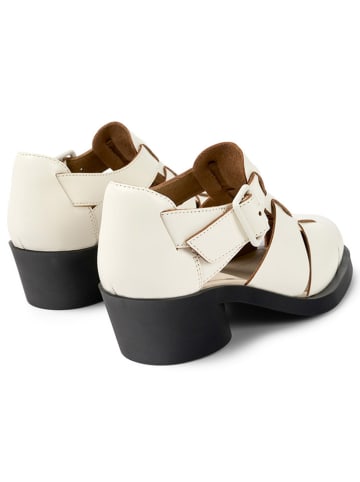 Camper Leren halfhaksandalen wit