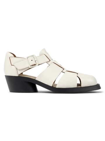 Camper Leren halfhaksandalen wit