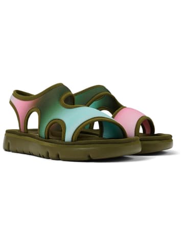 Camper Sandalen in Khaki/ Türkis/ Rosa
