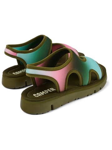 Camper Sandalen in Khaki/ Türkis/ Rosa