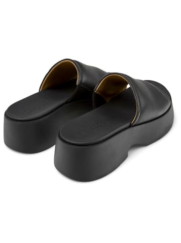 Camper Leder-Pantoletten in Schwarz