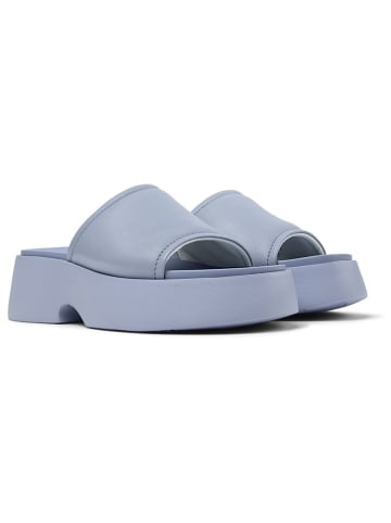 Camper Leder-Pantoletten in Hellblau