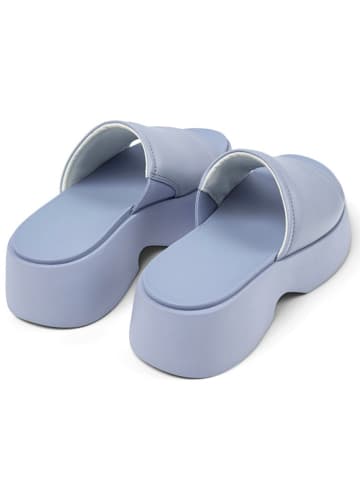 Camper Leder-Pantoletten in Hellblau