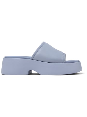 Camper Leder-Pantoletten in Hellblau