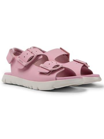 Camper Leder-Sandalen in Rosa