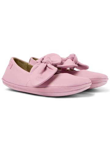 Camper Leren ballerina's lichtroze