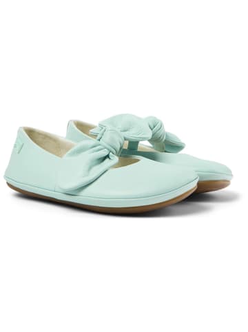 Camper Leder-Ballerinas in Türkis