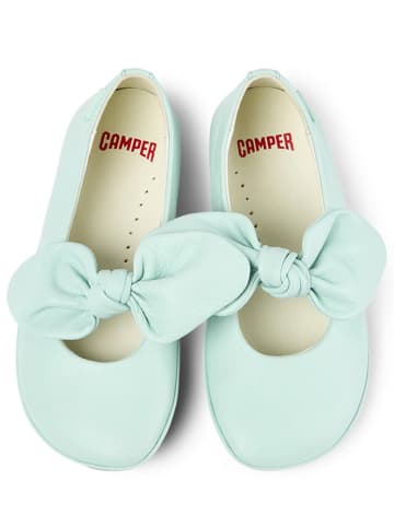 Camper Leder-Ballerinas in Türkis