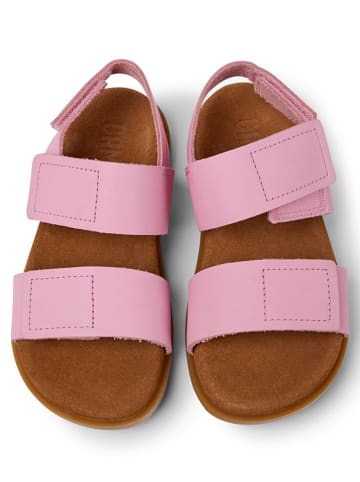 Camper Leder-Sandalen in Rosa