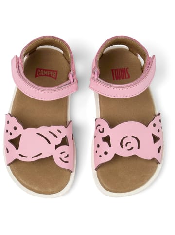 Camper Leder-Sandalen in Rosa