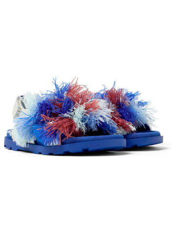 Camper Leder-Sandalen in Weiß/ Blau/ Rot