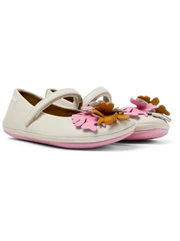 Camper Leder-Spangenballerinas in Weiß