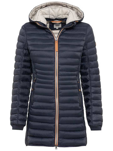 Camel Active Doorgestikte mantel donkerblauw