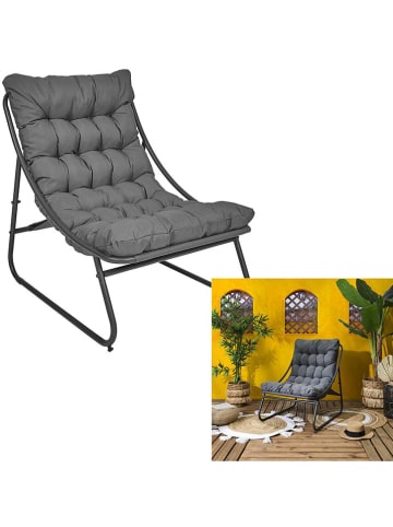 Garden Spirit Tuinfauteuil "Dolce Vita" antraciet/zwart - (B)68 x (H)85,5 x (D)88 cm