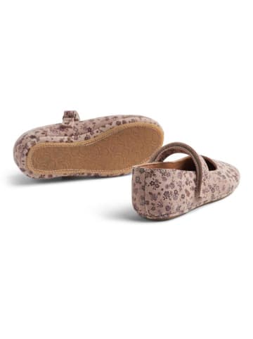 Wheat Leren ballerina's beige