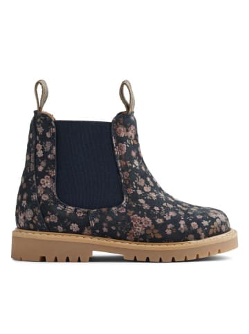 Wheat Leren chelseaboots donkerblauw