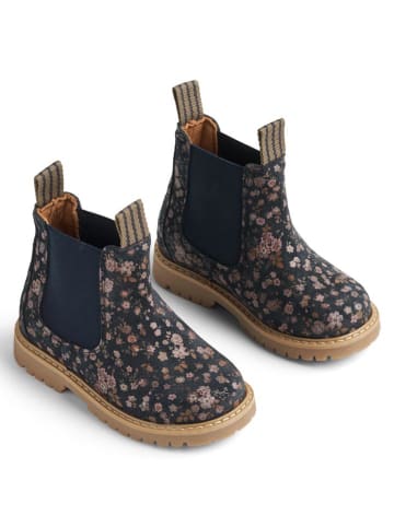 Wheat Leder-Chelsea-Boots in Dunkelblau