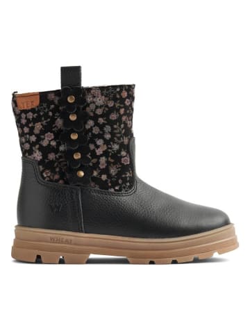 Wheat Leder-Winterboots in Schwarz