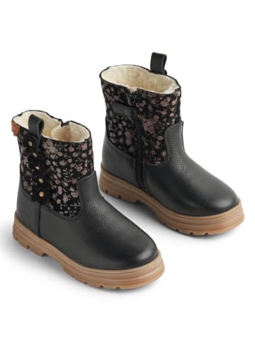 Wheat Leren winterboots zwart