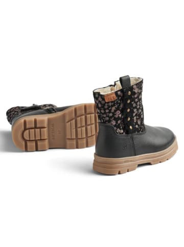 Wheat Leren winterboots zwart